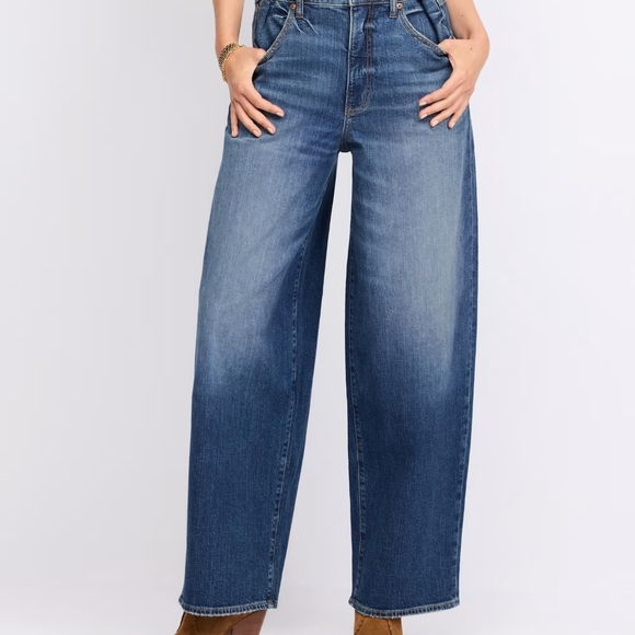 Daze Denim - Daze Denim Wide Leg Baggy Jeans in Washed Blue